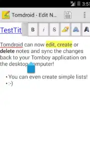 Tomdroid скриншот 6