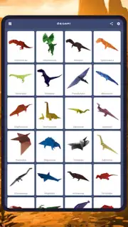 Origami dinosaurs paper shapes скриншот 15