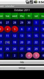 Flower calendar (free) скриншот 2